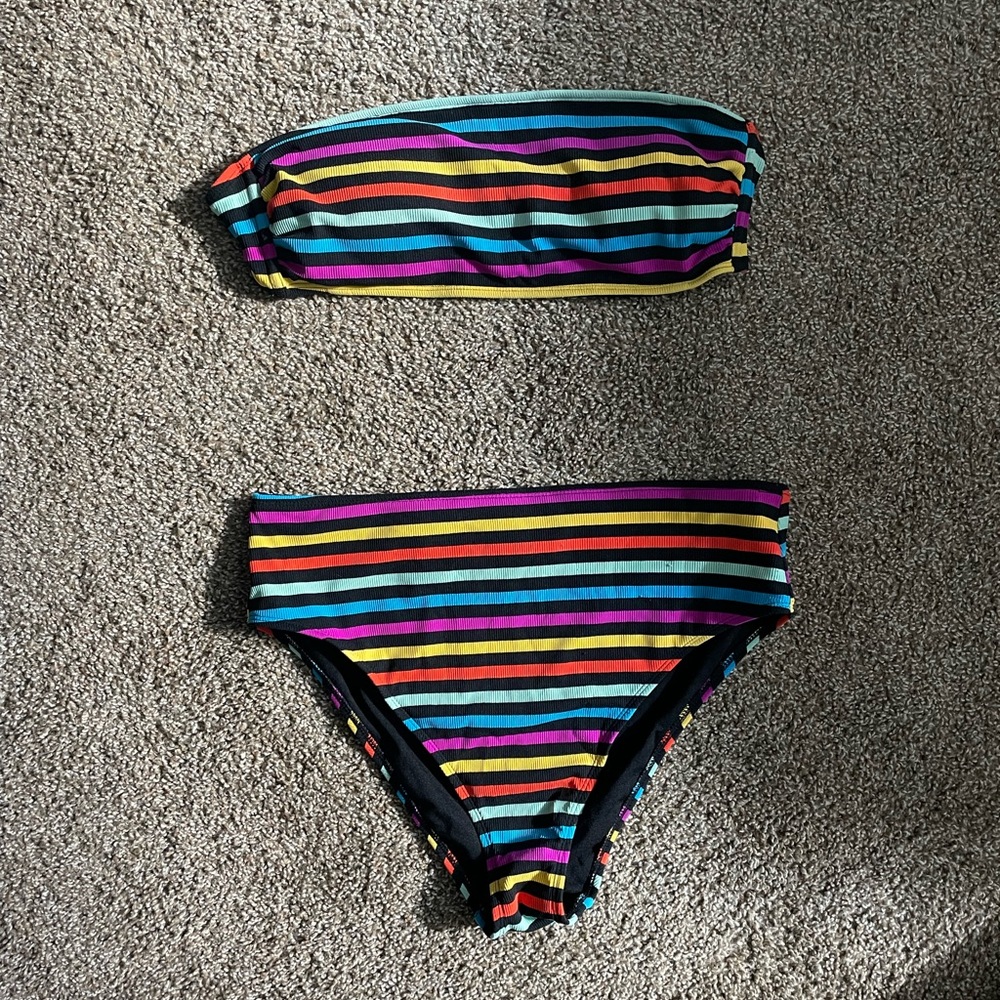 Rainbow High Waisted Bikini